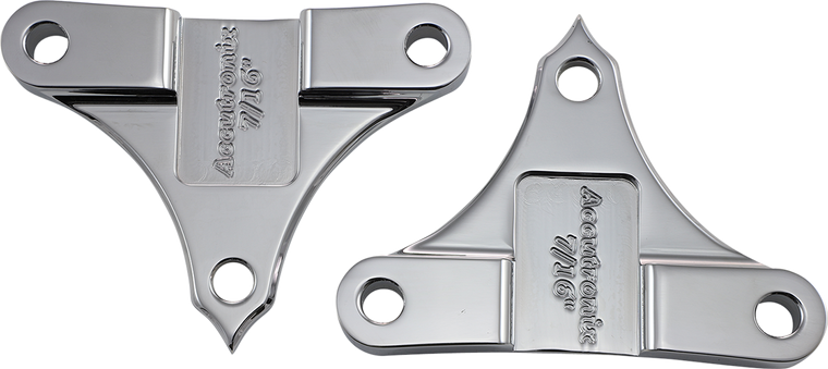 Accutronix - Hot Legs/Bagger Legs Fender Spacers - Chrome - 0.4375" Spacer - For 6-3/8" Width Fender - Fender Spacers for Hot/Bagger Legs - TFS49-NF7/16C