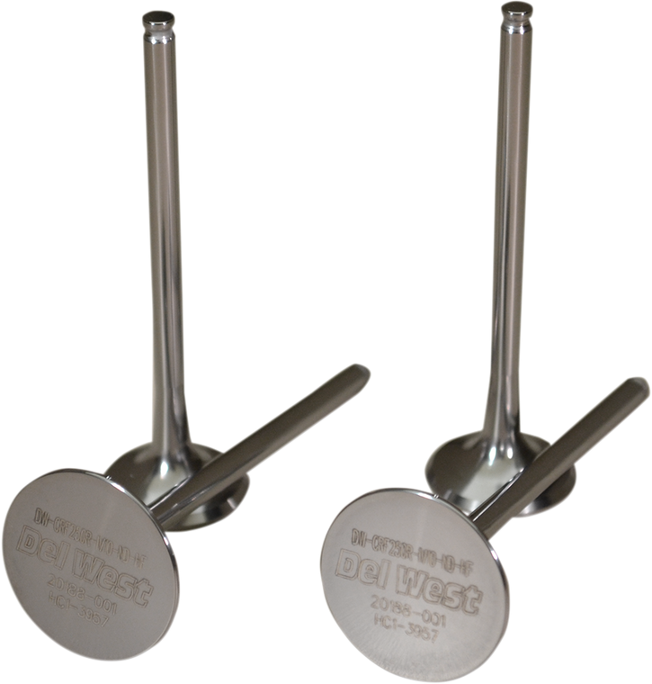 Del West - Intake Valves - High Performance ND HF Titanium Valves - CRF250RIV10NDHF Del West - Intake Valves - High Performance ND HF Titanium Valves - CRF250RIV10NDHF