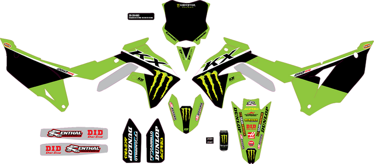 D'cor Visuals - Graphic Kit - '23 Monster Energy - Complete Graphics Kit  Monster Energy - 20-20-663