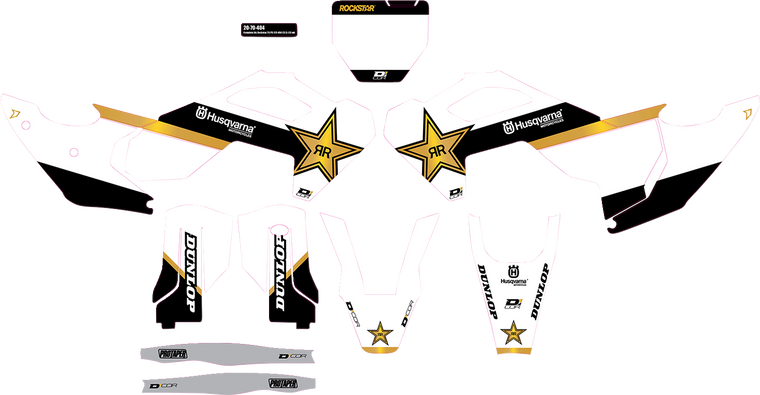 D'cor Visuals - Graphic Kit - Husqvarna - Complete Graphics Kit  Husqvarna - 20-70-404