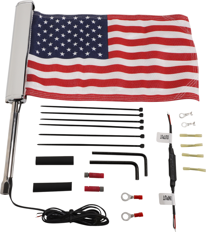 Ciro - U.S. Flag - LED Flagpole - LED Lighted Flagpole with American Flag - 70600