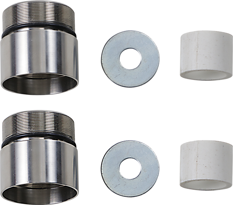 Cycle Visions - Chrome Fork Tube Extensions - 49 mm Diameter - Extends +1" - Fork Tube Extensions - CV7115