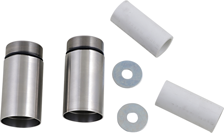 Cycle Visions - Chrome Fork Tube Extensions - 49 mm Diameter - Extends +3" - Fork Tube Extensions - CV7113