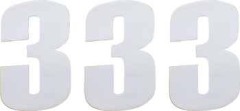 Moose Racing - Race Number 3 - White - 6