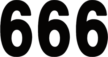 Six Pro Numbers Factory Effex - Pro Number 6 - Black - 8