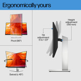 HP E-Series E27q G4 QHD computer monitor 68.6 cm (27") 2560 x 1440 pixels Quad HD Black - 9VG82AA