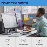 HP E-Series E27q G4 QHD computer monitor 68.6 cm (27") 2560 x 1440 pixels Quad HD Black - 9VG82AA