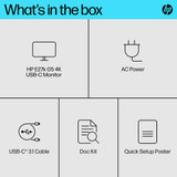 HP E-Series E27k G5 computer monitor 68.6 cm (27") 3840 x 2160 pixels 4K Ultra HD Black, Silver - 6N4C4AA