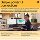 HP E24u G5 computer monitor 60.5 cm (23.8") 1920 x 1080 pixels Full HD LCD Black, Silver - 6N4D0AA