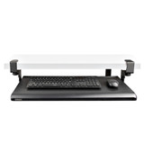 StarTech.com Under-Desk Keyboard Tray, Clamp-on Ergonomic Keyboard Holder, Up to 12kg (26.5lb), Sliding Keyboard and Mouse Drawer with C-Clamps, Height Adjustable Keyboard Tray (3.9/4.7/5.5 in) - KEYBOARD-TRAY-CLAMP1