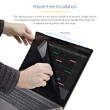 StarTech.com Laptop Privacy Screen for 15.6" Notebook - Magnetic Removable Laptop Display Security Filter - Blue Light Reducing Screen Protector - 16:9 - Matte/Glossy - +/-30 Degree - PRIVSCNLT15