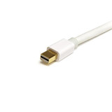 StarTech.com 10ft (3m) Mini DisplayPort Cable - 4K x 2K Ultra HD Video - Mini DisplayPort 1.2 Cable - Mini DP to Mini DP Cable for Monitor - mDP Cord works w/ Thunderbolt 2 Ports - White - MDPMM3MW