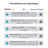 StarTech.com Monitor Privacy Screen for 19 inch PC Display - Computer Screen Security Filter - Blue Light Reducing Screen Protector Film - 16:10 Widescreen - Matte/Glossy - +/-30 Degree - PRIVACY-SCREEN-19M