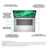 HP ZBook Studio 16 G10 Mobile workstation 40.6 cm (16") WUXGA Intel® Core™ i7 i7-13700H 32 GB DDR5-SDRAM 1 TB SSD NVIDIA RTX A1000 Wi-Fi 6E (802.11ax) Windows 11 Pro Silver - 863K0ET