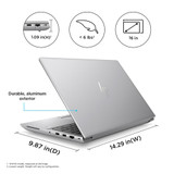 HP ZBook Fury 16 G10 Mobile workstation 40.6 cm (16") WUXGA Intel® Core™ i7 i7-13700HX 32 GB DDR5-SDRAM 1 TB SSD NVIDIA RTX 3500 Ada Wi-Fi 6E (802.11ax) Windows 11 Pro Silver - 863K6ET