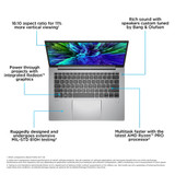 HP ZBook Firefly 14 G10 A Mobile workstation 35.6 cm (14") WUXGA AMD Ryzen™ 7 PRO 7840HS 16 GB DDR5-SDRAM 512 GB SSD Wi-Fi 6E (802.11ax) Windows 11 Pro Grey - 98P51ET