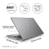 HP ZBook Power G10 Mobile workstation 39.6 cm (15.6") Full HD AMD Ryzen™ 7 PRO 7840HS 16 GB DDR5-SDRAM 1 TB SSD NVIDIA RTX A1000 Wi-Fi 6E (802.11ax) Windows 11 Pro Grey - 869Z8EA