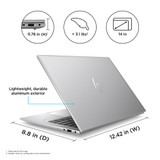 HP ZBook Firefly G10 A Mobile workstation 35.6 cm (14") WUXGA AMD Ryzen™ 7 PRO 7840HS 16 GB DDR5-SDRAM 512 GB SSD Wi-Fi 6E (802.11ax) Windows 11 Pro Grey - 869Z3EA