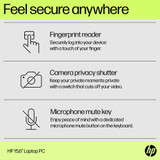 HP 15-fd0023na Laptop 39.6 cm (15.6") HD Intel® N N200 4 GB DDR4-SDRAM 128 GB Flash Wi-Fi 6E (802.11ax) Windows 11 Home in S mode Black - 84T86EA