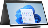 HP ENVY x360 15-fh0003na Hybrid (2-in-1) 39.6 cm (15.6") Touchscreen Full HD AMD Ryzen™ 5 7530U 8 GB LPDDR4x-SDRAM 512 GB SSD Wi-Fi 6E (802.11ax) Windows 11 Home Black - 8D8E0EA