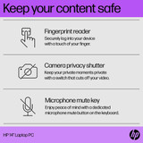 HP 14-em0001na Laptop 35.6 cm (14") Full HD AMD Ryzen™ 3 7320U 8 GB LPDDR5-SDRAM 256 GB SSD Wi-Fi 6 (802.11ax) Windows 11 Home in S mode Silver - 800Q0EA