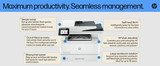 HP LaserJet Pro MFP 4102dw Printer, Black and white, Printer for Small medium business, Print, copy, scan, Wireless; Instant Ink eligible; Print from phone or tablet; Automatic document feeder - 2Z622F