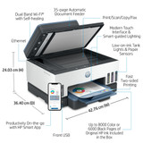 HP Smart Tank 7605 All-in-One, Print, Copy, Scan, Fax, ADF and Wireless, 35-sheet ADF; Scan to PDF; Two-sided printing - 28C02A