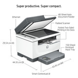 HP LaserJet MFP M234sdn Printer, Black and white, Printer for Small office, Print, copy, scan, Scan to email; Scan to PDF - 6GX00F