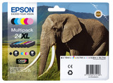 Epson Elephant Multipack 6-colours 24XL Claria Photo HD Ink - C13T24384011