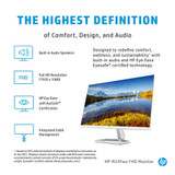 HP M24fwa computer monitor 60.5 cm (23.8") 1920 x 1080 pixels Full HD LCD Silver, White - 34Y22AA