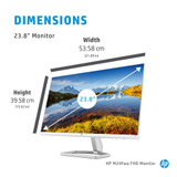 HP M24fwa computer monitor 60.5 cm (23.8") 1920 x 1080 pixels Full HD LCD Silver, White - 34Y22AA