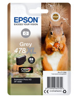 Epson Squirrel Singlepack Grey 478XL Claria Photo HD Ink - C13T04F64010