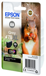 Epson Squirrel Singlepack Grey 478XL Claria Photo HD Ink - C13T04F64010