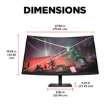 HP OMEN by HP 32c computer monitor 80 cm (31.5") 2560 x 1440 pixels Quad HD Black - 780K6AA