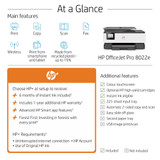 HP OfficeJet Pro HP 8022e All-in-One Printer, Color, Printer for Home, Print, copy, scan, fax, HP+; HP Instant Ink eligible; Automatic document feeder; Two-sided printing - 229W7B