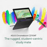 ASUS Chromebook CZ11 Flip CZ1104FM2A-NS0027-3Y MediaTek Kompanio 520 29.5 cm (11.6") Touchscreen HD 4 GB LPDDR4x-SDRAM 64 GB eMMC Wi-Fi 6 (802.11ax) ChromeOS Grey - 90NX07V1-M000X0