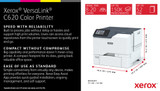 Xerox VersaLink C620 A4 50ppm Duplex Printer PS3 PCL5e/6 2 Trays 650 Sheets - C620V_DN