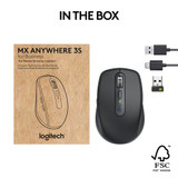 Logitech MX Anywhere 3S for Business mouse Right-hand RF Wireless + Bluetooth Laser 8000 DPI - 910-006958