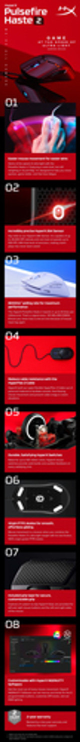 HyperX Pulsefire Haste 2 - Gaming Mouse (Black) - 6N0A7AA