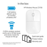 HP Z3700 White Wireless Mouse - V0L80AA
