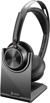POLY Voyager Focus 2 Microsoft Teams Certified with charge stand Headset Wireless Head-band Office/Call center Micro-USB Bluetooth Charging stand Black - 77Y87AA