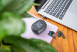 POLY Voyager Free 60+ UC M Carbon Black Earbuds +BT700 USB-A Adapter +Touchscreen Charge Case - 7Y8G9AA