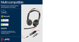 POLY Blackwire 5220 Stereo USB-C Headset +3.5mm Plug +USB-C/A Adapter - 8X231AA