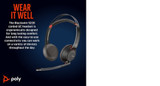 POLY Blackwire 5220 Stereo USB-C Headset +3.5mm Plug +USB-C/A Adapter - 8X231AA