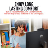 POLY Blackwire 5210 Monaural USB-C Headset +3.5mm Plug +USB-C/A Adapter - 8X230AA