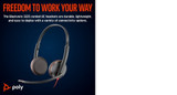 POLY Blackwire 3225 Stereo USB-C Headset +3.5mm Plug +USB-C/A Adapter - 8X229AA