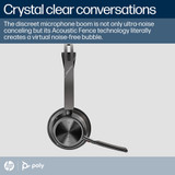 POLY Voyager Focus 2 Microsoft Teams Certified USB-C-C Headset +USB-C/A Adapter +Charging Stand - 9T9J6AA