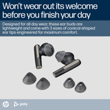 POLY Voyager Free 60 UC Carbon Black Earbuds +BT700 USB-A Adapter +Basic Charge Case - 7Y8H3AA