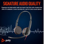POLY Blackwire 3225 Stereo USB-C Headset +3.5mm Plug +USB-C/A Adapter (Bulk) - 8X229A6