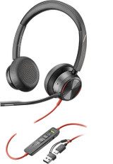 POLY Blackwire 8225 Stereo USB-C Headset +USB-C/A Adapter - 8X223AA